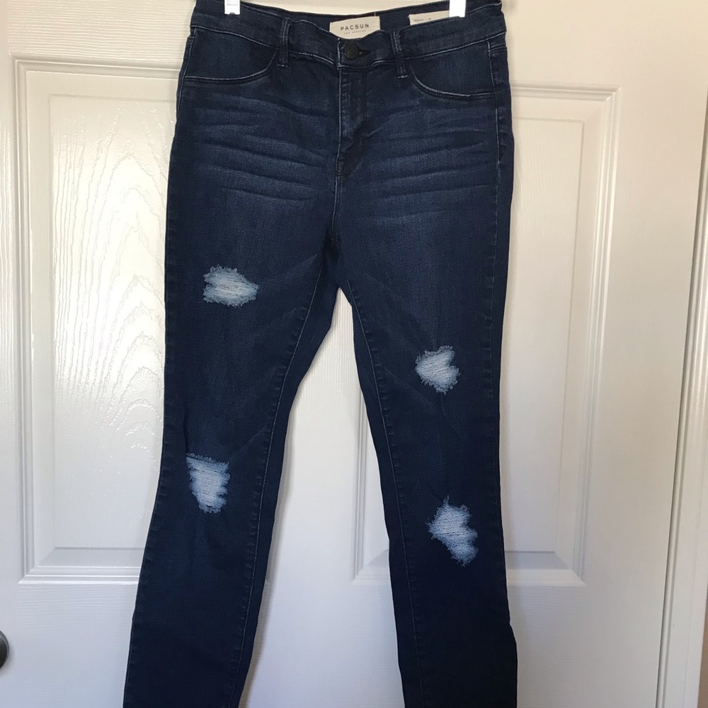 Dark denim jeggings